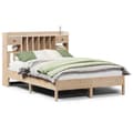 Miniatyrbilde 3 av 11: vidaXL Seng med bokhylle uten madrass 140x190 cm heltre furu