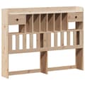 Miniatyrbilde 8 av 11: vidaXL Seng med bokhylle uten madrass 140x190 cm heltre furu