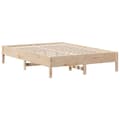 Miniatyrbilde 9 av 11: vidaXL Seng med bokhylle uten madrass 140x190 cm heltre furu