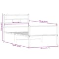 Miniatyrbilde 10 av 10: vidaXL Sengeramme uten madrass røkt eik 100x190 cm konstruert tre