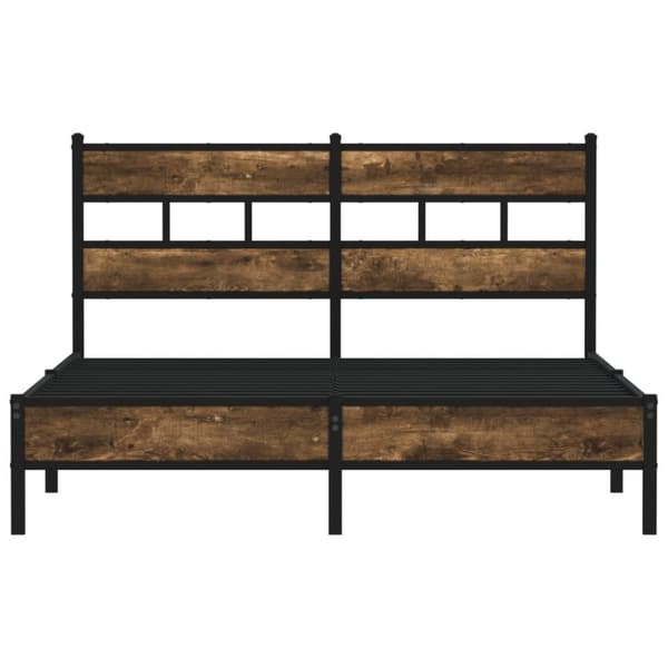vidaXL sengeramme m. sengegavl 140x190 cm uden madras sonoma-eg