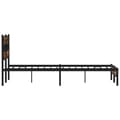 Miniatyrbillede 6 af 10: vidaXL sengeramme m. sengegavl 140x190 cm uden madras sonoma-eg