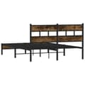 Miniatyrbillede 7 af 10: vidaXL sengeramme m. sengegavl 140x190 cm uden madras sonoma-eg