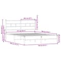 Miniatyrbillede 10 af 10: vidaXL sengeramme m. sengegavl 140x190 cm uden madras sonoma-eg