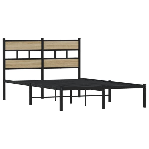 vidaXL sengeramme uden madras 120x200 cm metal sonoma-eg