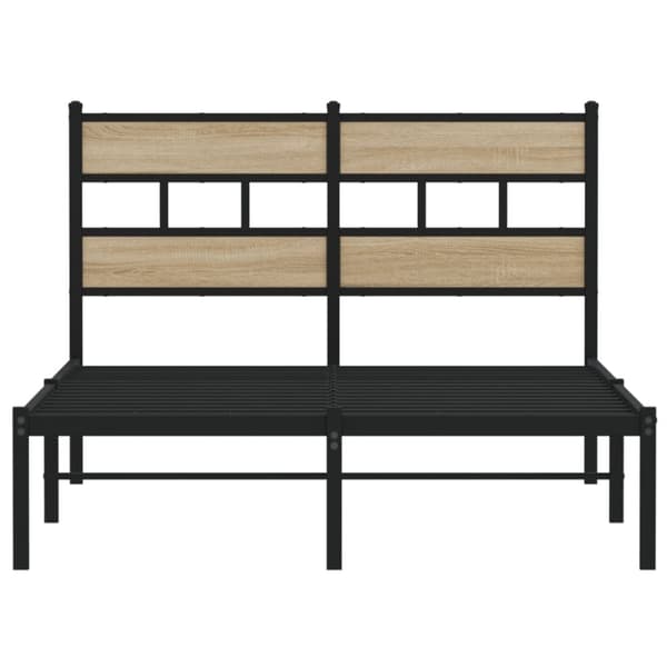 vidaXL sengeramme uden madras 120x200 cm metal sonoma-eg