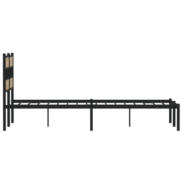 vidaXL sengeramme uden madras 120x200 cm metal sonoma-eg