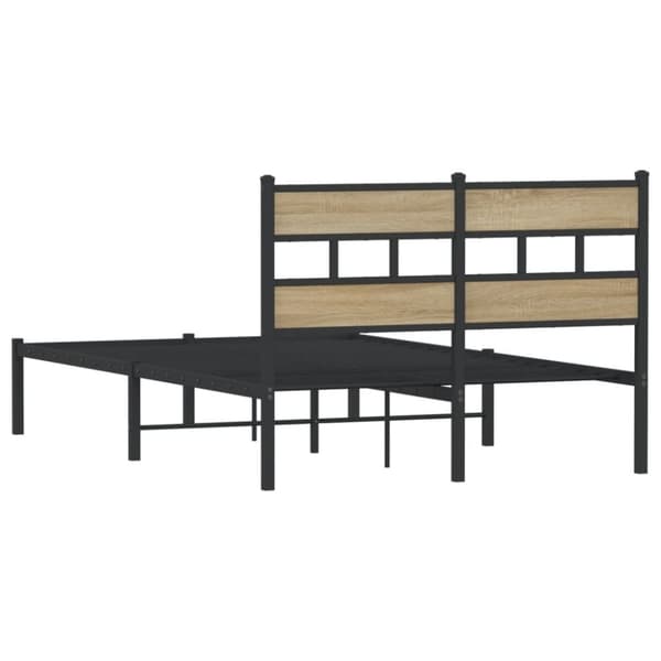 vidaXL sengeramme uden madras 120x200 cm metal sonoma-eg