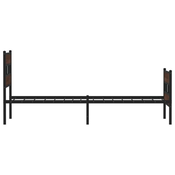 vidaXL sengeramme m. sengegavl + fodgærde 100x200 cm uden madras