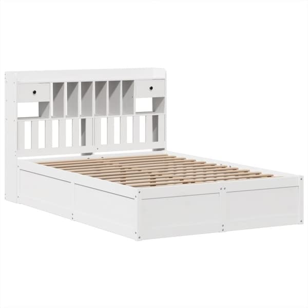 vidaXL Sengeramme uten madrass hvit 150x200 cm heltre furu