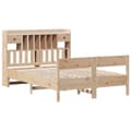 Miniatyrbilde 4 av 11: vidaXL Seng med bokhylle uten madrass 135x190 cm heltre furu