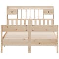 Miniatyrbilde 5 av 11: vidaXL Seng med bokhylle uten madrass 135x190 cm heltre furu