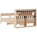 Miniatyrbilde 7 av 11: vidaXL Seng med bokhylle uten madrass 135x190 cm heltre furu