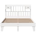 Miniatyrbilde 5 av 11: vidaXL Sengeramme uten madrass hvit 140x190 cm heltre furu