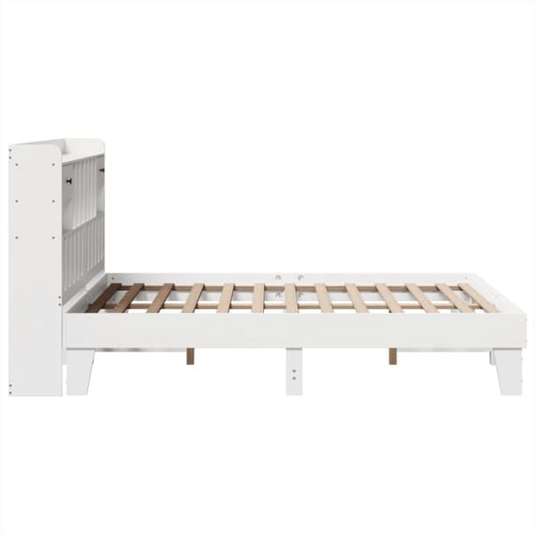 vidaXL Sengeramme uten madrass hvit 140x190 cm heltre furu
