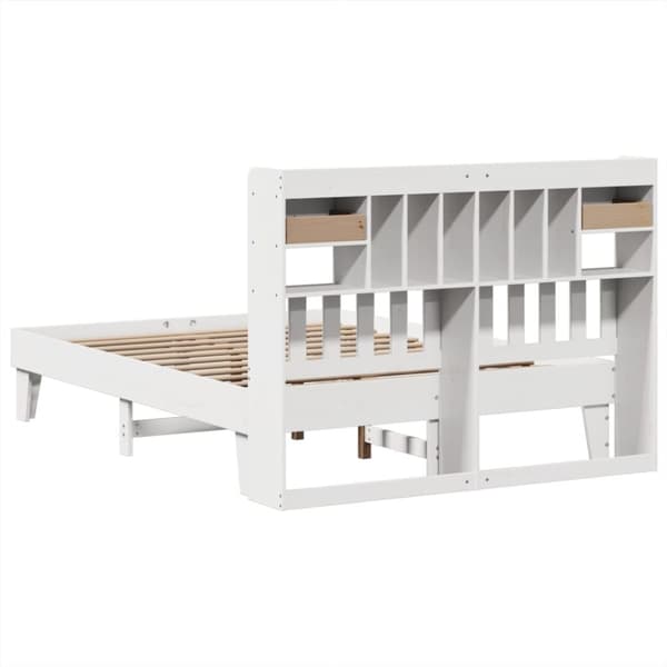 vidaXL Sengeramme uten madrass hvit 140x190 cm heltre furu