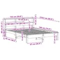 Miniatyrbillede 10 af 10: vidaXL sengeramme uden madras 140x190 cm massivt fyrretræ