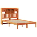 Miniatyrbilde 4 av 11: vidaXL Seng med bokhylle uten madrass voksbrun 135x190 cm heltre furu