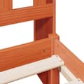 Miniatyrbilde 10 av 11: vidaXL Seng med bokhylle uten madrass voksbrun 135x190 cm heltre furu