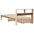 Miniatyrbilde 7 av 11: vidaXL Seng med bokhylle uten madrass 75x190 cm heltre furu