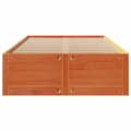 Miniatyrbilde 5 av 11: vidaXL Sengeramme uten madrass med skuffer brun 120x190 cm heltre furu