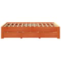 Miniatyrbilde 6 av 11: vidaXL Sengeramme uten madrass med skuffer brun 120x190 cm heltre furu