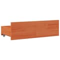 Miniatyrbilde 9 av 11: vidaXL Sengeramme uten madrass med skuffer brun 120x190 cm heltre furu