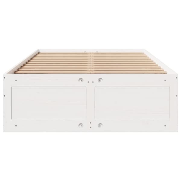 vidaXL Sengeramme uten madrass med skuffer hvit 120x190 cm heltre furu