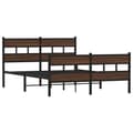 Miniatyrbillede 4 af 10: vidaXL sengeramme uden madras 160x200 cm metal brun egetræsfarve