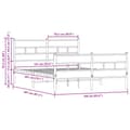 Miniatyrbillede 10 af 10: vidaXL sengeramme uden madras 160x200 cm metal brun egetræsfarve