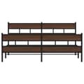 Miniatyrbilde 5 av 10: vidaXL Sengeramme i metall uten madrass brun eik 183x213 cm