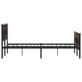 Miniatyrbilde 6 av 10: vidaXL Sengeramme i metall uten madrass brun eik 183x213 cm