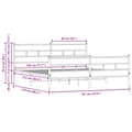 Miniatyrbilde 10 av 10: vidaXL Sengeramme i metall uten madrass brun eik 183x213 cm