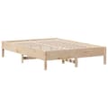 Miniatyrbilde 9 av 11: vidaXL Seng med bokhylle uten madrass 140x200 cm heltre furu