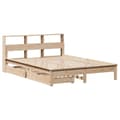 Miniatyrbilde 4 av 11: vidaXL Seng med bokhylle uten madrass 120x200 cm heltre furu
