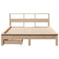 Miniatyrbilde 5 av 11: vidaXL Seng med bokhylle uten madrass 120x200 cm heltre furu