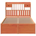 Miniatyrbilde 5 av 11: vidaXL Sengeramme uten madrass brun 135x190 cm heltre furu