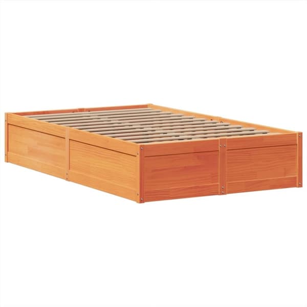 vidaXL Sengeramme uten madrass brun 135x190 cm heltre furu
