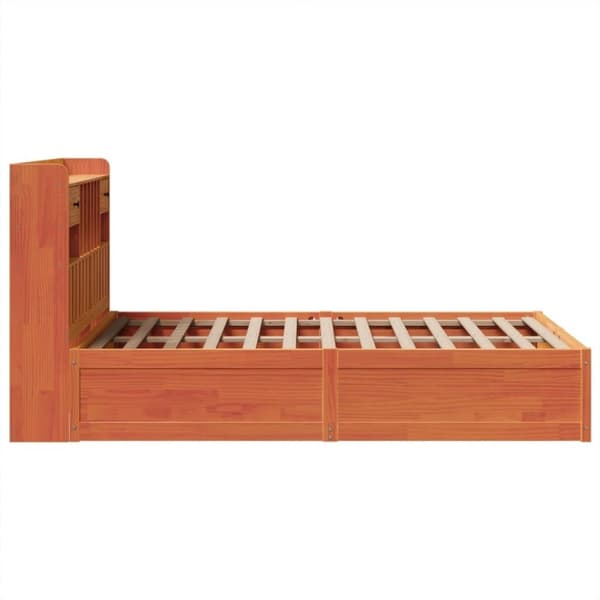 vidaXL Sengeramme uten madrass brun 135x190 cm heltre furu