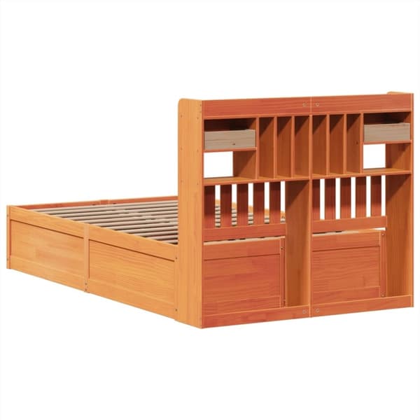 vidaXL Sengeramme uten madrass brun 135x190 cm heltre furu