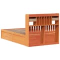 Miniatyrbilde 8 av 11: vidaXL Sengeramme uten madrass brun 135x190 cm heltre furu