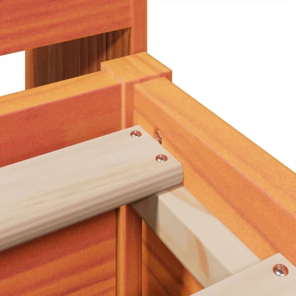 vidaXL Sengeramme uten madrass brun 135x190 cm heltre furu