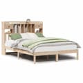 Miniatyrbilde 3 av 11: vidaXL Seng med bokhylle uten madrass 140x200 cm heltre furu