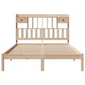 Miniatyrbilde 5 av 11: vidaXL Seng med bokhylle uten madrass 140x200 cm heltre furu