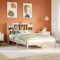 Miniatyrbilde 2 av 11: vidaXL Seng med bokhylle uten madrass 140x200 cm heltre furu
