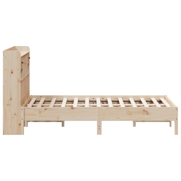 vidaXL seng med reol uden madras 135x190 cm massivt fyrretræ