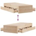 Pikkukuva 11 / 11: vidaXL Sängynrunko ilman patjaa laatikoilla 90x200 cm täysi mänty