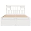 Miniatyrbilde 5 av 11: vidaXL Seng med bokhylle uten madrass hvit 150x200 cm heltre furu