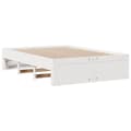 Miniatyrbilde 8 av 11: vidaXL Seng med bokhylle uten madrass hvit 150x200 cm heltre furu