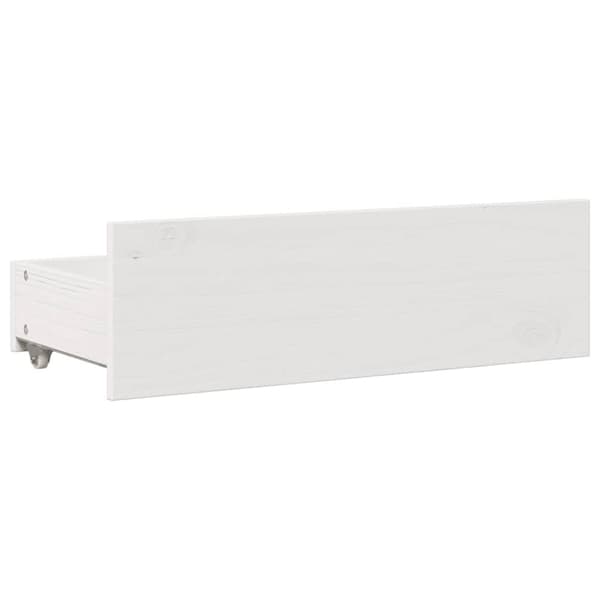vidaXL Seng med bokhylle uten madrass hvit 150x200 cm heltre furu